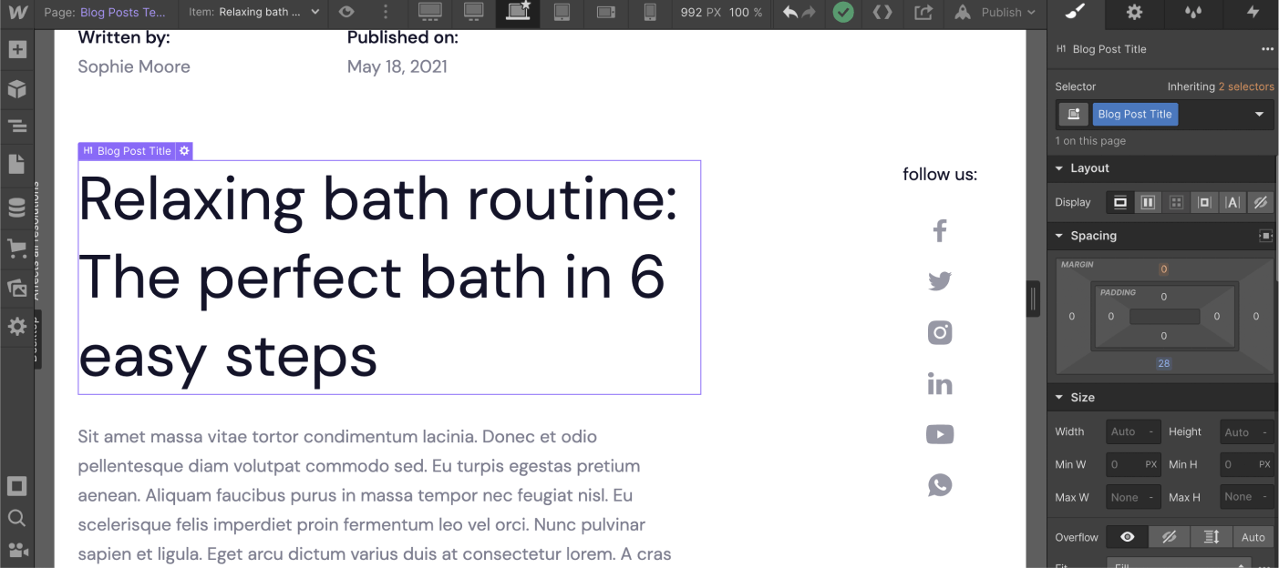 CMS Page - Salon X Webflow Template