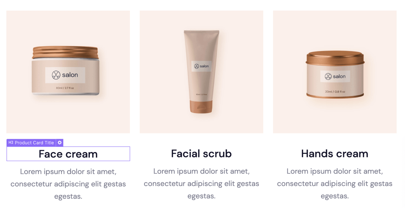 eCommerce Products - Salon X Webflow Template